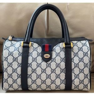 Authentic Vintage Gucci Boston Monogram Ophidia Red/Blue